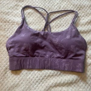 Lilac zyia double strap bra size small.